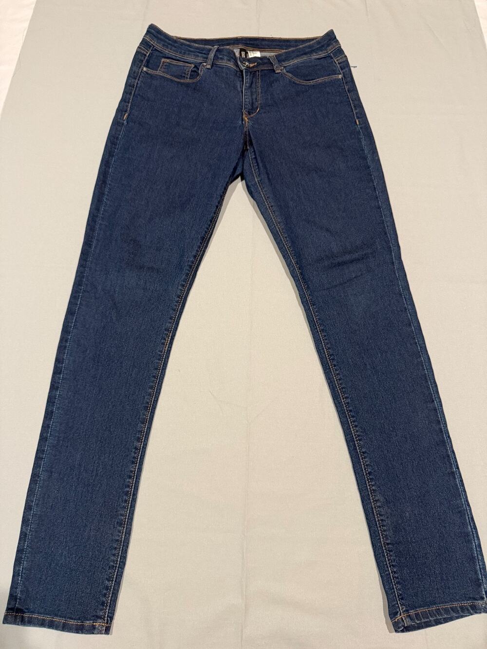 H&M Divided Womens Jeans Size 10 Blue Denim Slim Straight Stretch